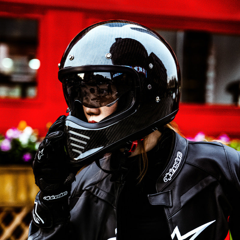 Carbon Fiber Full Face Motorcycle Helmet – Lightweight, DOT & ECE Certified