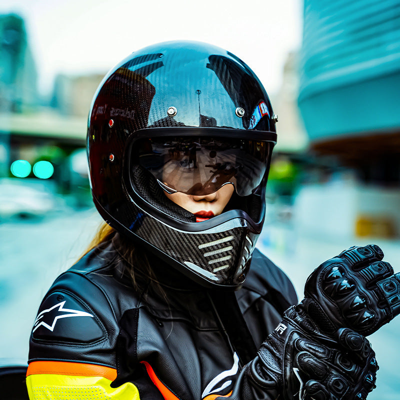 Carbon Fiber Full Face Motorcycle Helmet – Lightweight, DOT & ECE Certified