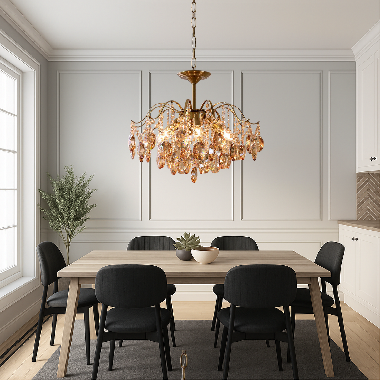 Omira | Crystal Retro Chandelier with Luxury Touch