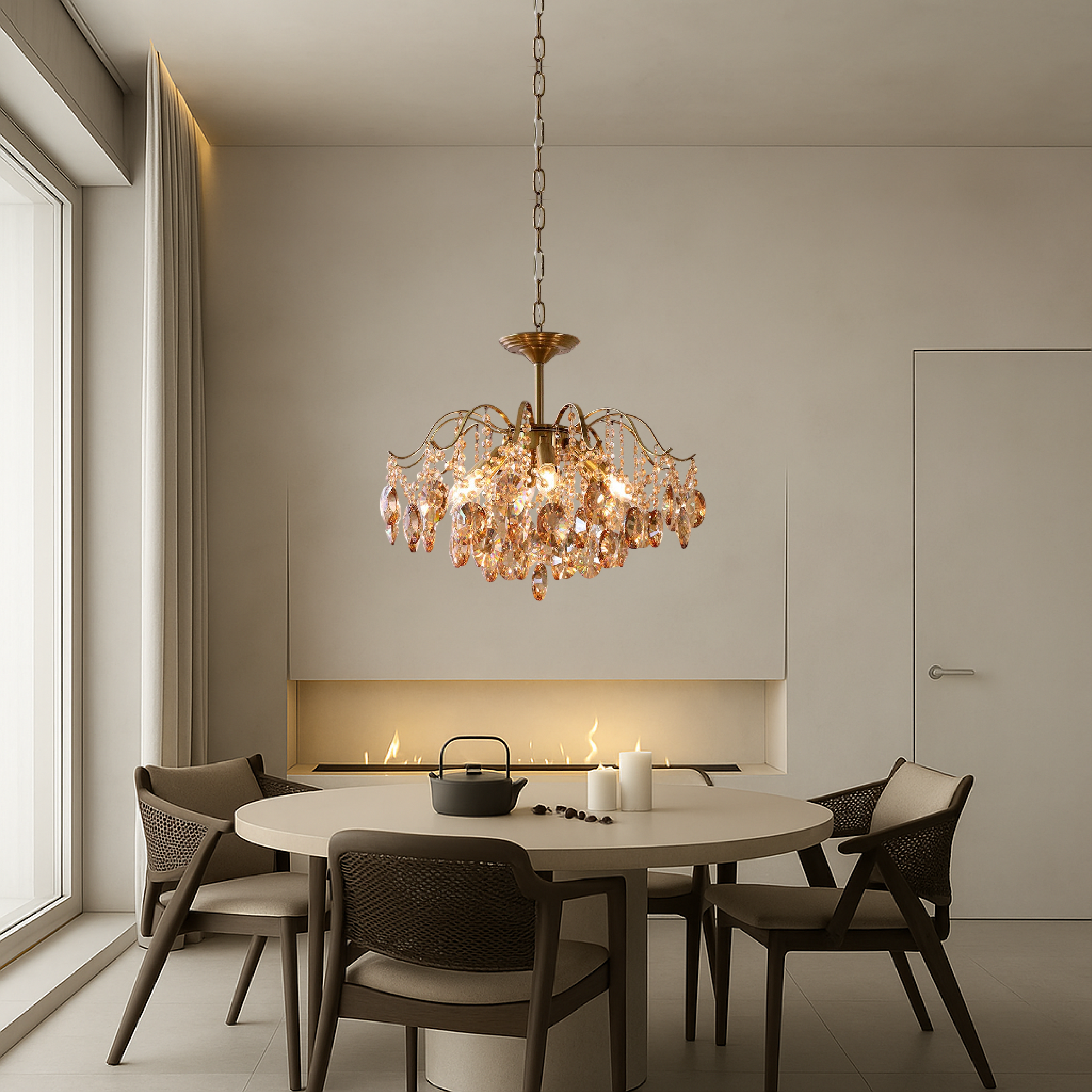 Omira | Crystal Retro Chandelier with Luxury Touch