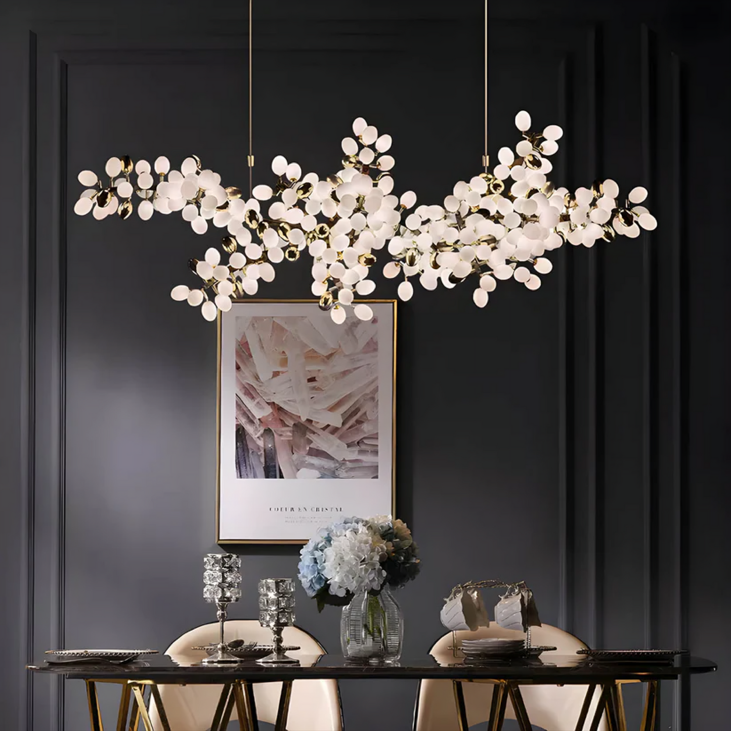 Omvra | Luxurious Floral Chandelier with Contemporary Design