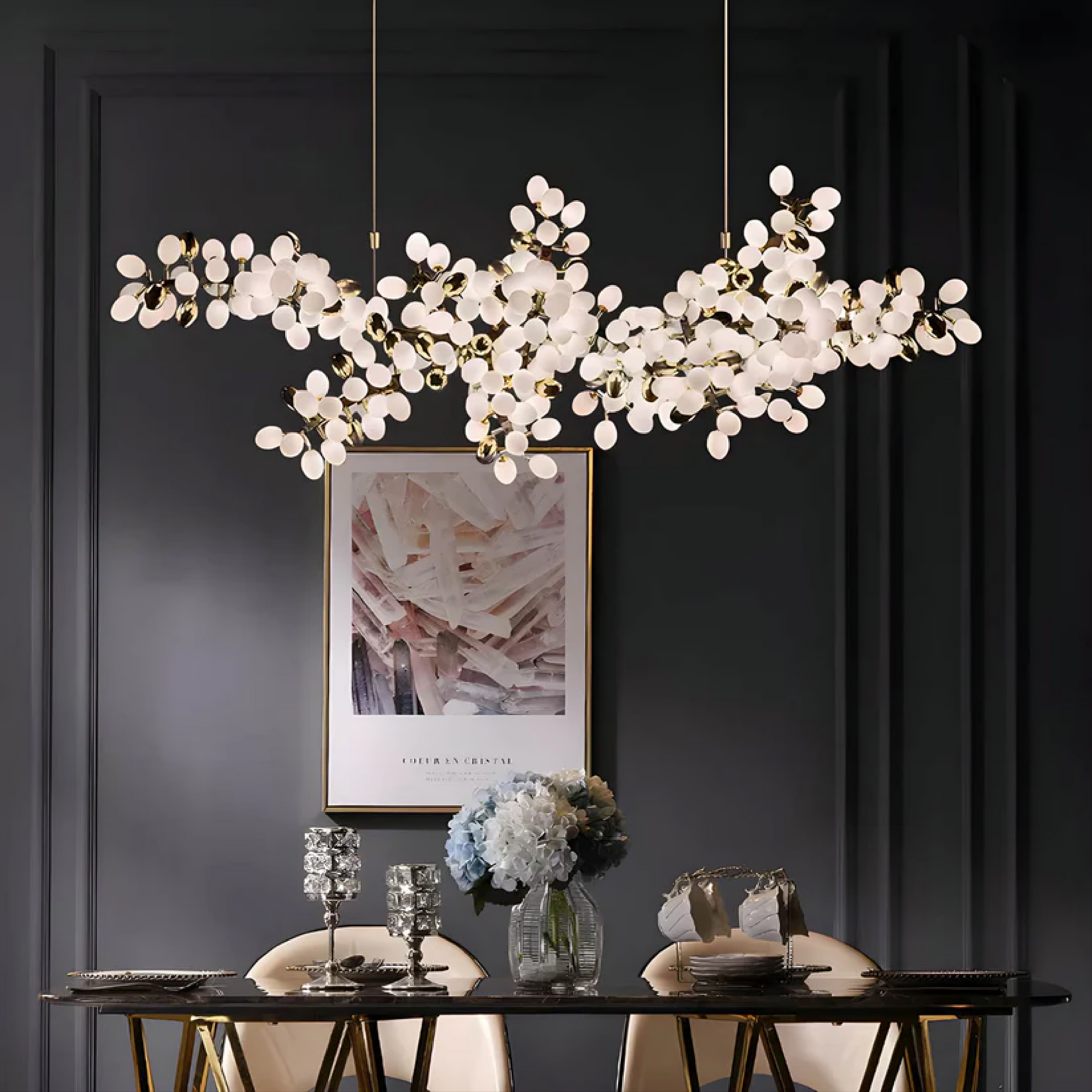 Omvra | Luxurious Floral Chandelier with Contemporary Design