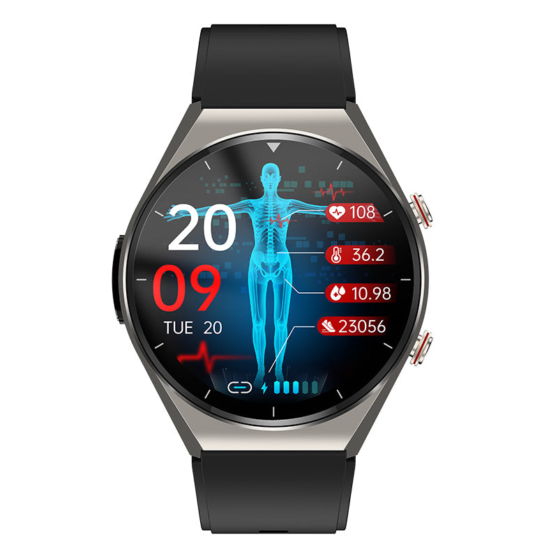 KL09 Smart Health Watch – One-Touch Blood Sugar, ECG, Blood Pressure & HRV Monitor