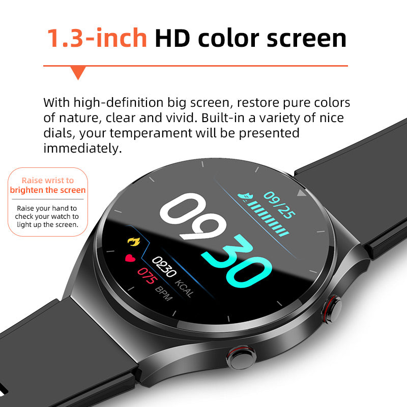 KL09 Smart Health Watch – One-Touch Blood Sugar, ECG, Blood Pressure & HRV Monitor
