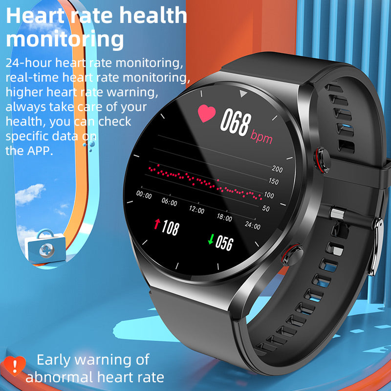 KL09 Smart Health Watch – One-Touch Blood Sugar, ECG, Blood Pressure & HRV Monitor