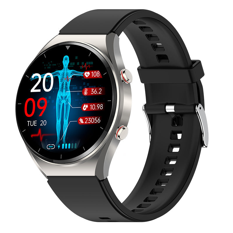 KL09 Smart Health Watch – One-Touch Blood Sugar, ECG, Blood Pressure & HRV Monitor