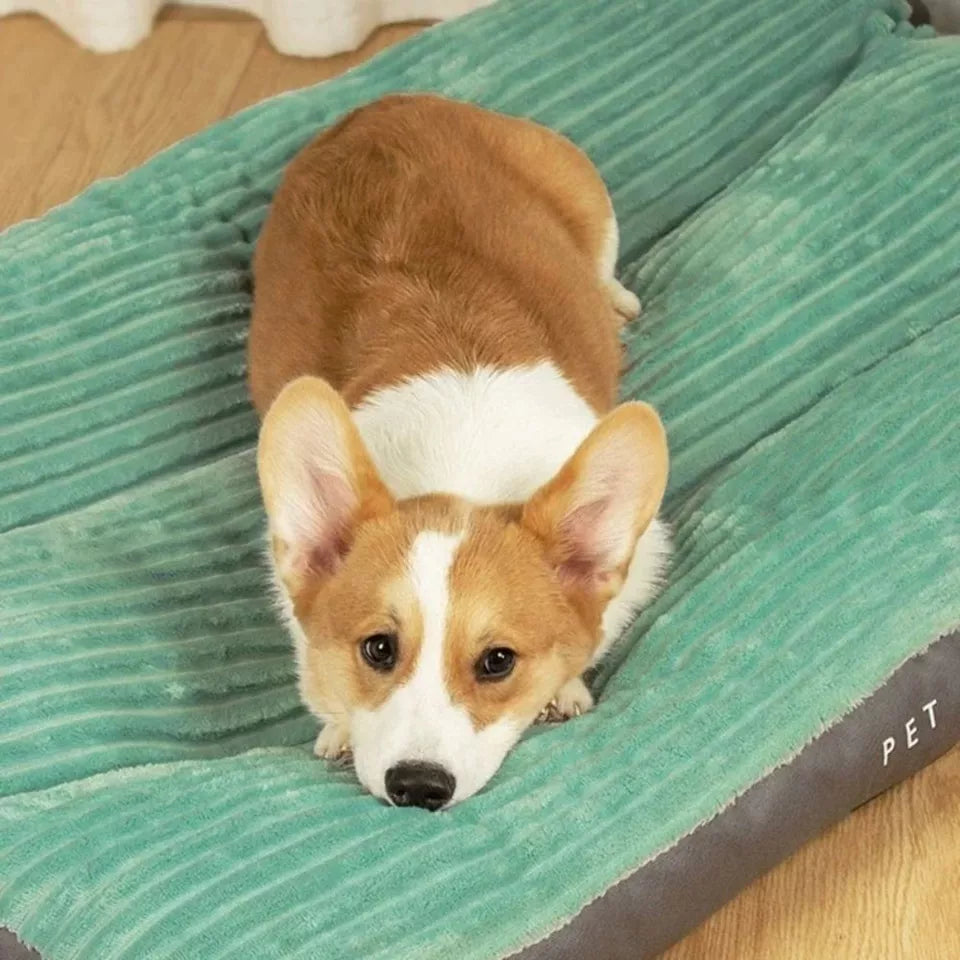 Comfortable Orthopedic Dog Bed for Large Breeds with Supportive Foam – Non-Slip Fleece Design