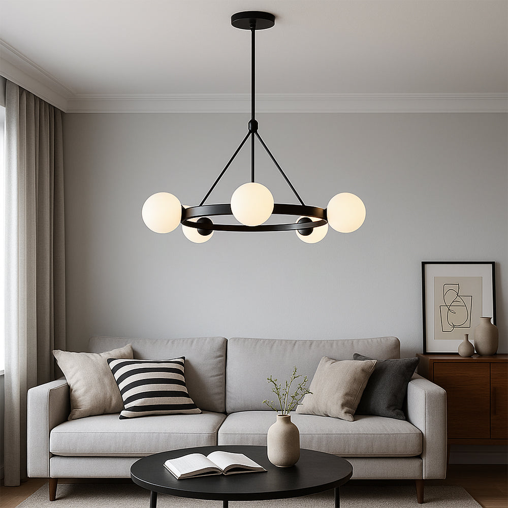 Ostra | Nordic 5-Head Minimalist Chandelier Design