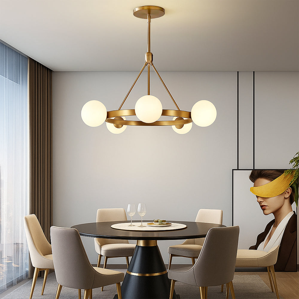 Ostra | Nordic 5-Head Minimalist Chandelier Design