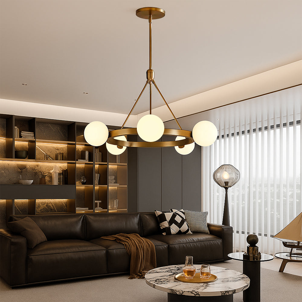 Ostra | Nordic 5-Head Minimalist Chandelier Design
