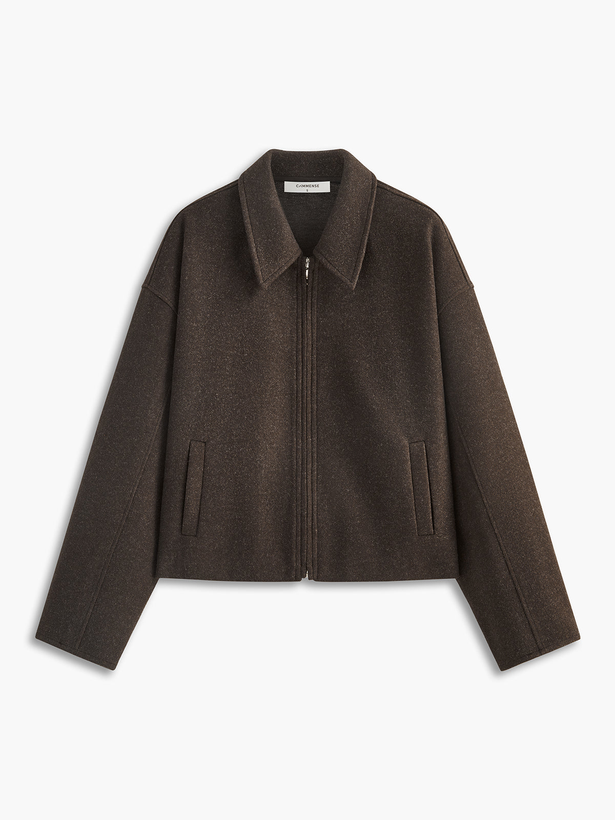 Paris | Timeless Plain Zipper Tweed Jacket