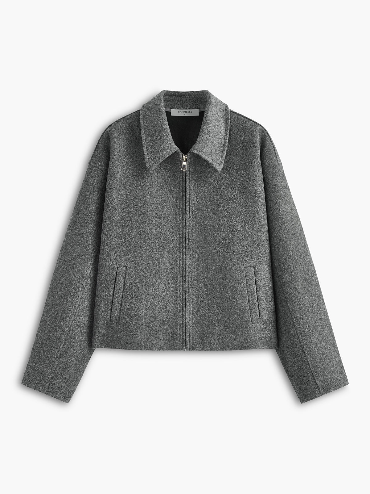 Paris | Timeless Plain Zipper Tweed Jacket