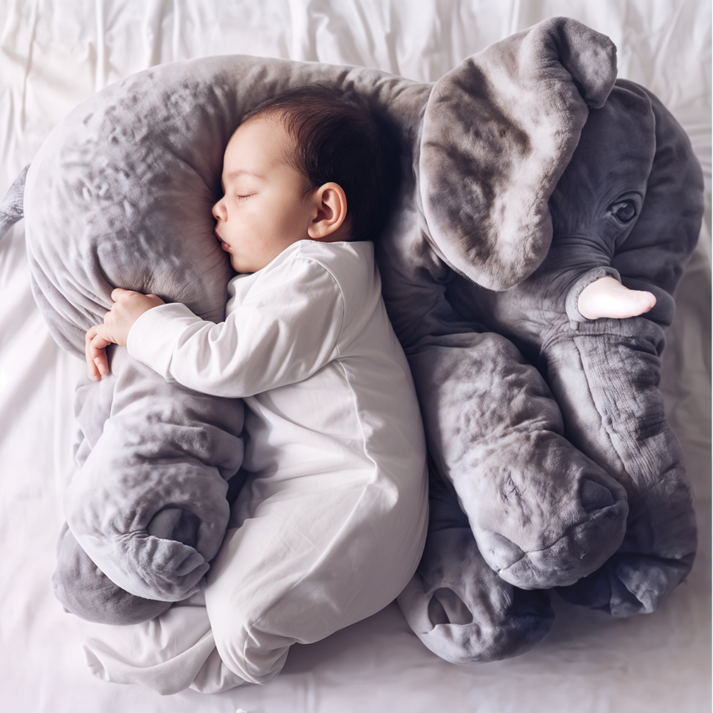 Soft Elephant Pillow for Babies and Kids – Cuddly Plush Cushion Available in 40cm and 60cm