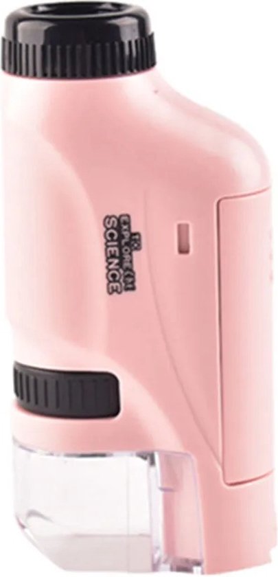 Mini Pocket Microscope – LED Light & 60x-120x Zoom for Kids Educational Exploration