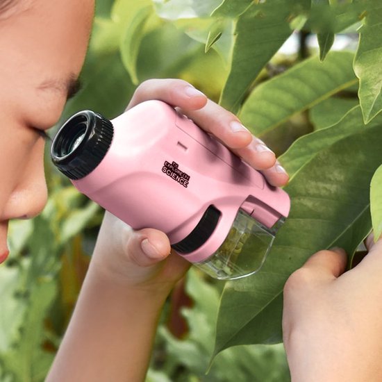 Mini Pocket Microscope – LED Light & 60x-120x Zoom for Kids Educational Exploration