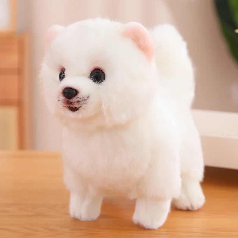 Premium Plush Pomeranian Stuffed Animal – Soft Realistic Dog Plushies for Kids, 12 Inches Tall