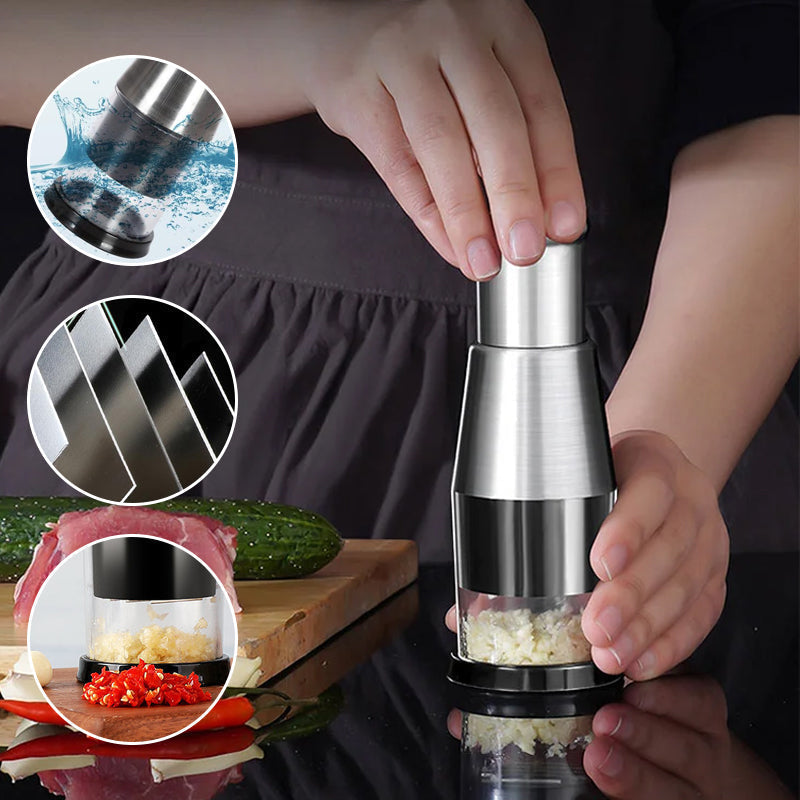 ZenithPress Garlic Tool – PressEase's Efficient Garlic Press for quick use, making meal prep simple and fast.
