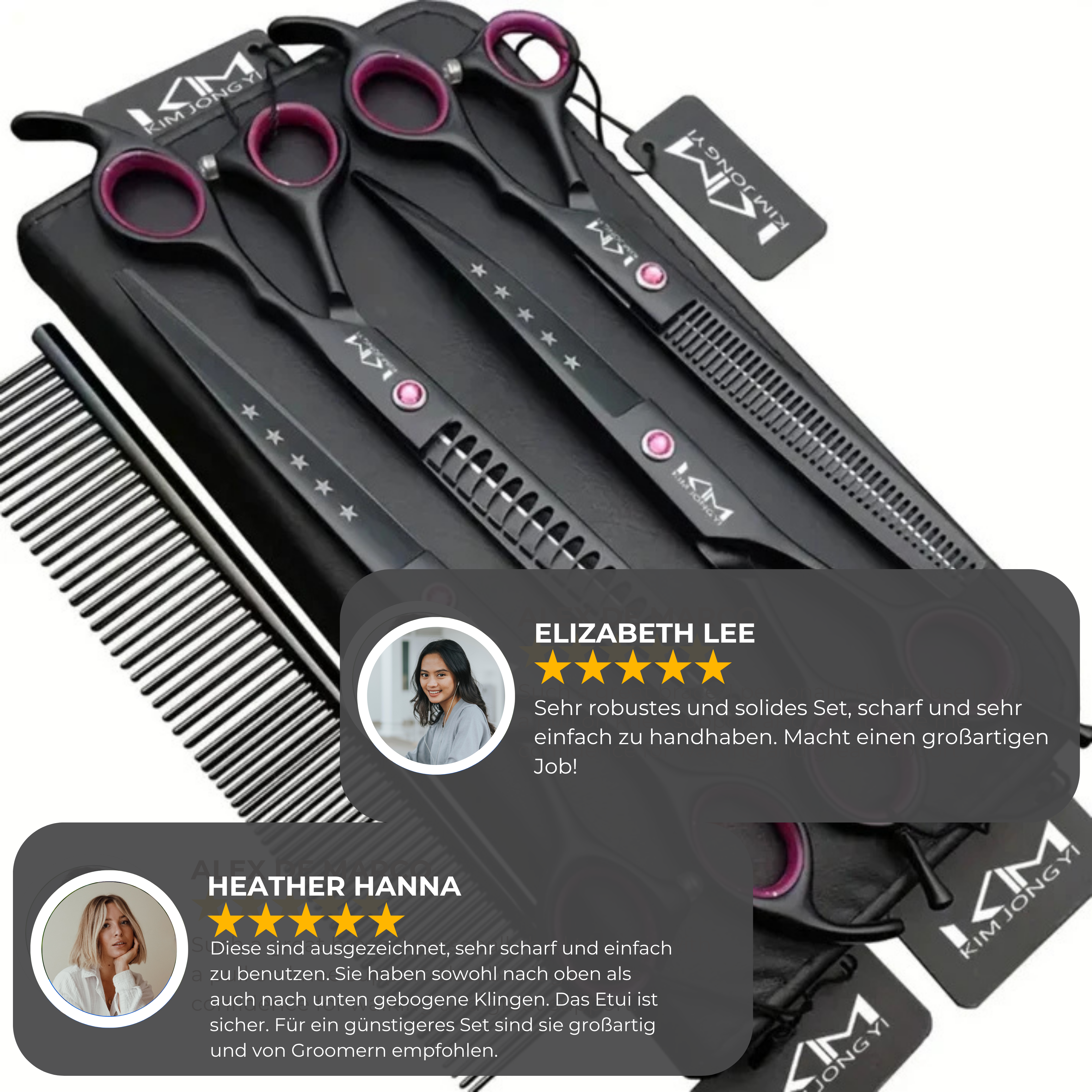 Pet Grooming Scissors Set – Professional Thinning and Clipping Tools for Easy Dog Coat Care