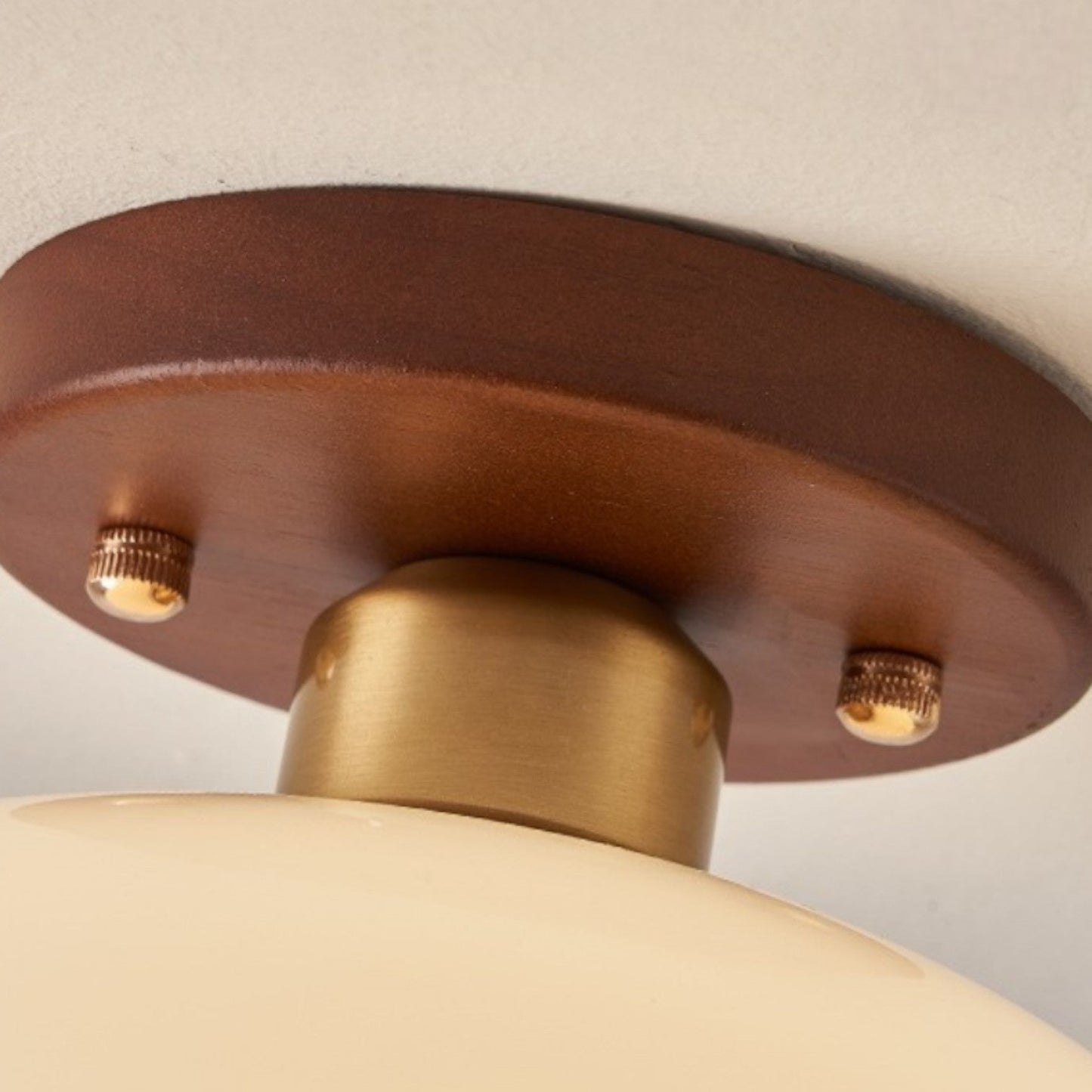 Quartzel | Minimalist French Bauhaus Cream Ceiling Lamp