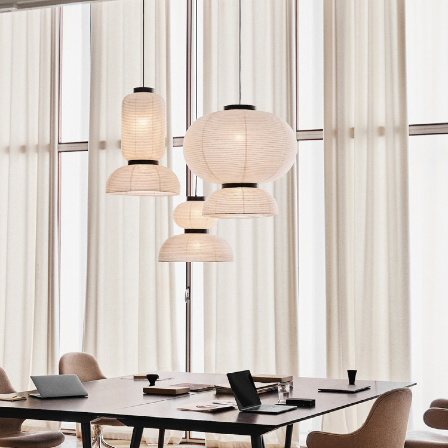 QuietGlow | Japanese Wabi Sabi Pendant Lamp for Modern Interior