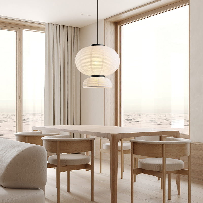 QuietGlow | Japanese Wabi Sabi Pendant Lamp for Modern Interior