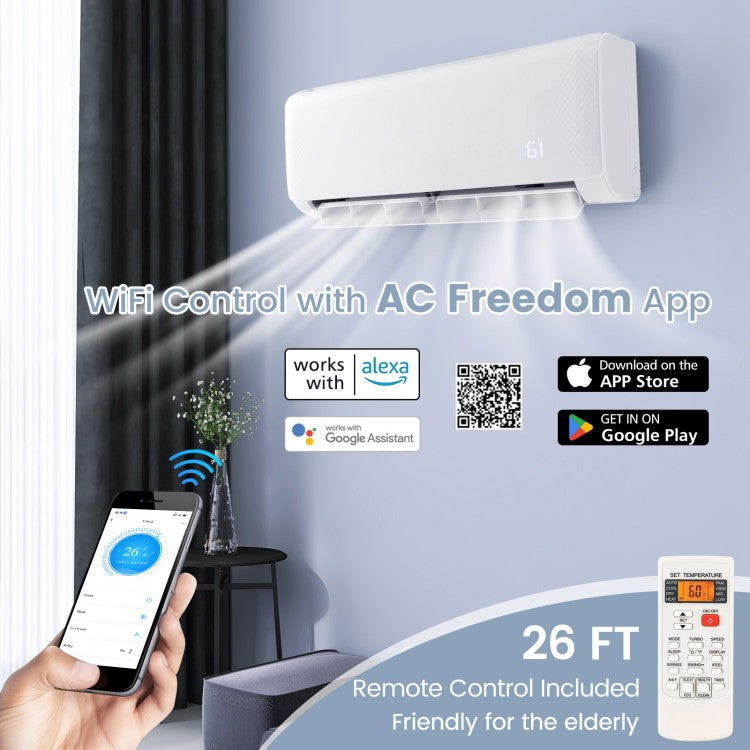 Energy-Efficient Split AC & Heater – 21 SEER2 22000 BTU with Alexa Support | Intelligent Climate Control | For Every Season