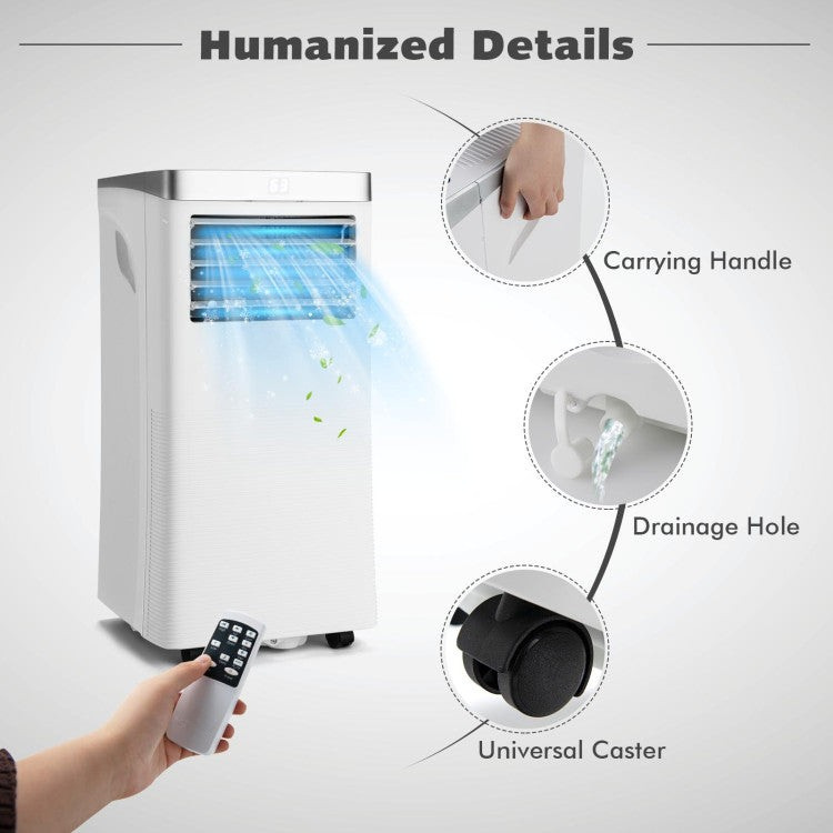 Smart Portable 3-in-1 AC Unit – 10000 BTU with Fan, Dehumidifier & Remote | Versatile Room Cooling | Perfect for Apartments & Studios