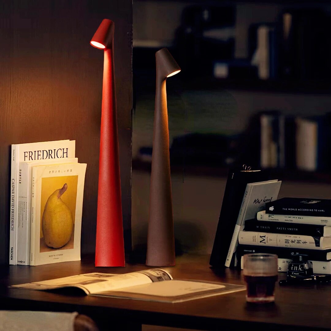 AuraBeam Portable Lamp – Rechargeable Cordless LED Table Lamp featuring Adjustable Brightness, Contemporary Design ideal for Bedroom or Desk.