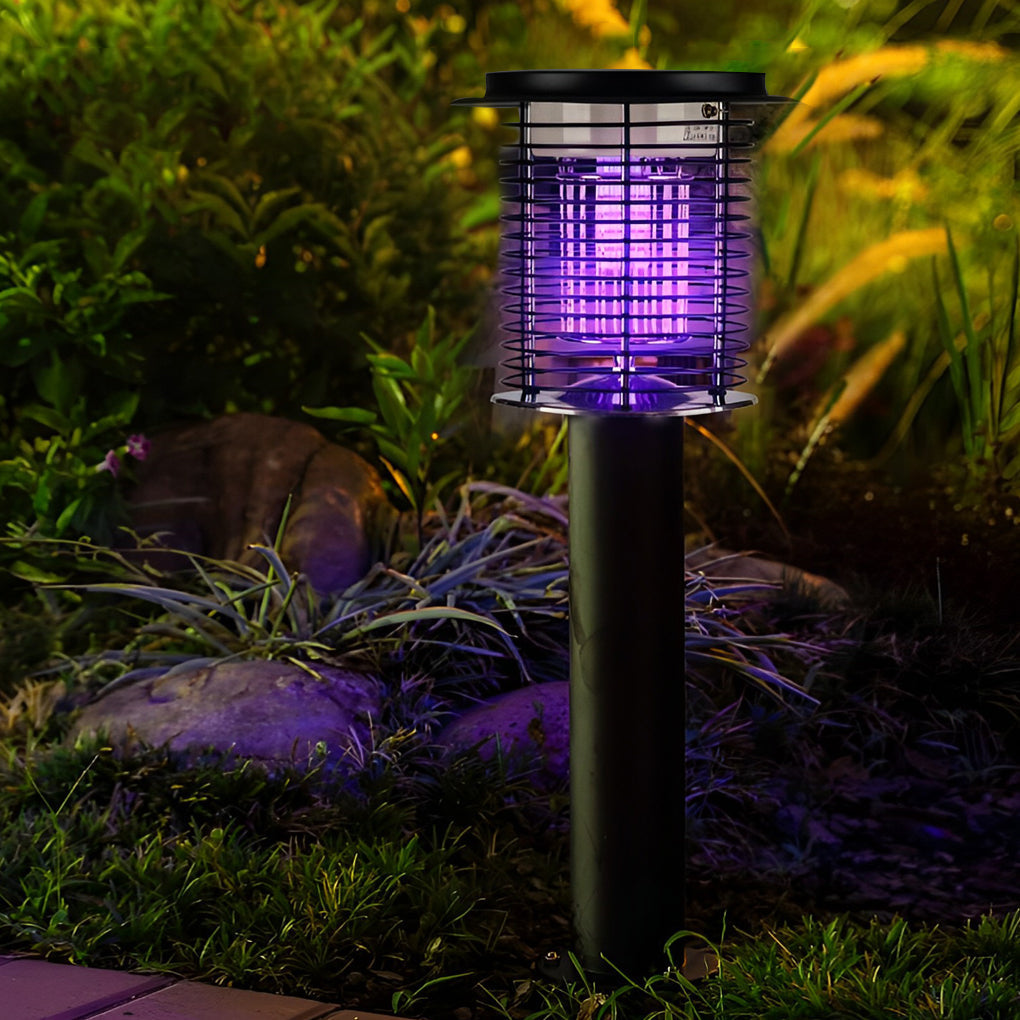 EcoZap Solar Lamp – Rechargeable Solar-Powered Bug Zapper with USB Charging, Waterproof for Efficient Insect Control in any Outdoor Setting.