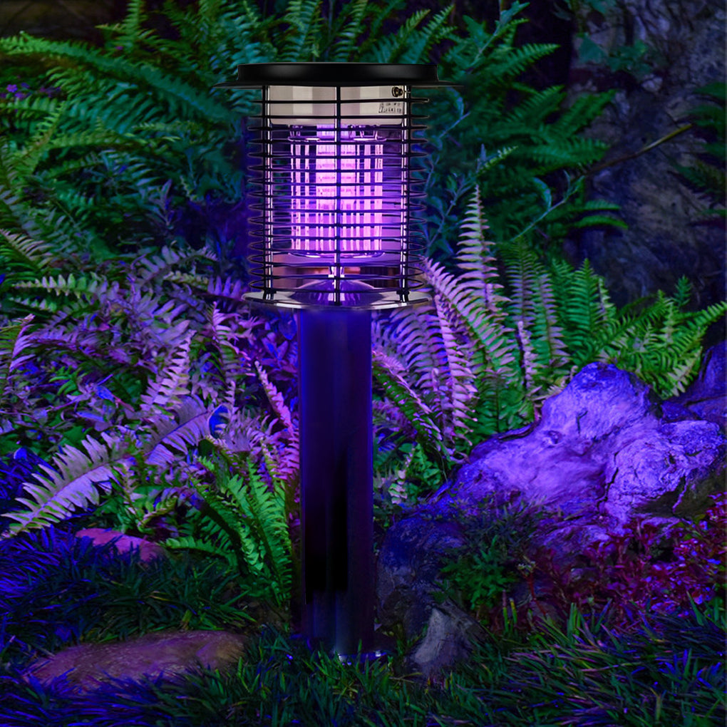 EcoZap Solar Lamp – Rechargeable Solar-Powered Bug Zapper with USB Charging, Waterproof for Efficient Insect Control in any Outdoor Setting.