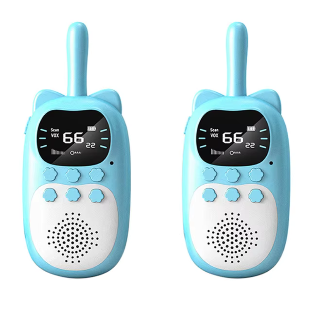 Kids Rechargeable Walkie Talkies – Long Range 3 km, Durable Design with Bright Colors