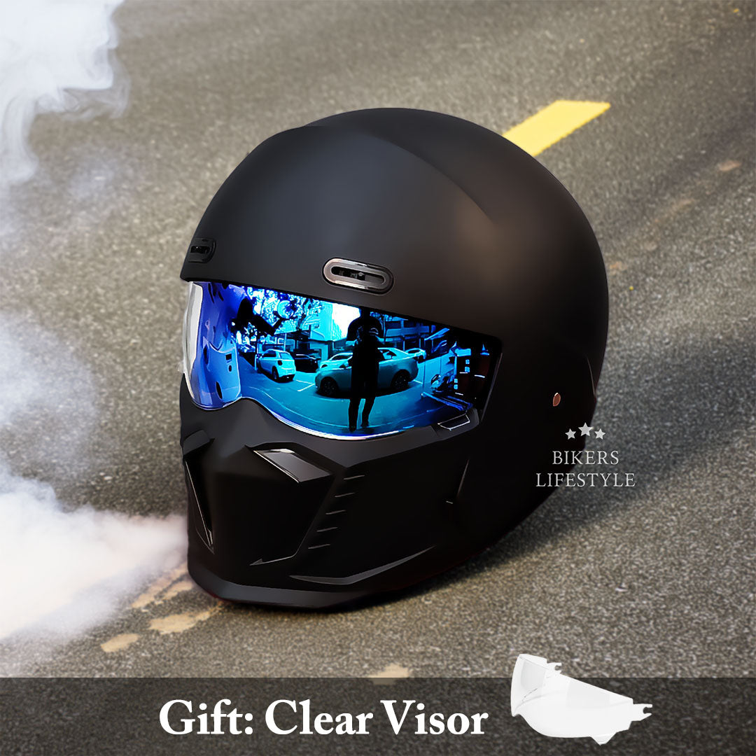 Retro Motorcycle Helmet Stylish ABS Shell EPS Layer