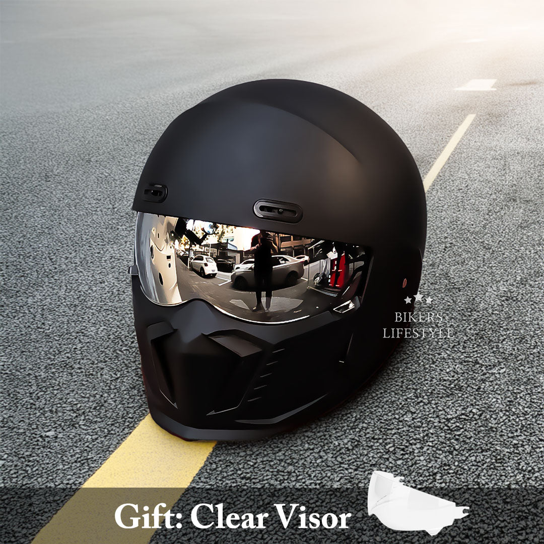 Retro Motorcycle Helmet Stylish ABS Shell EPS Layer