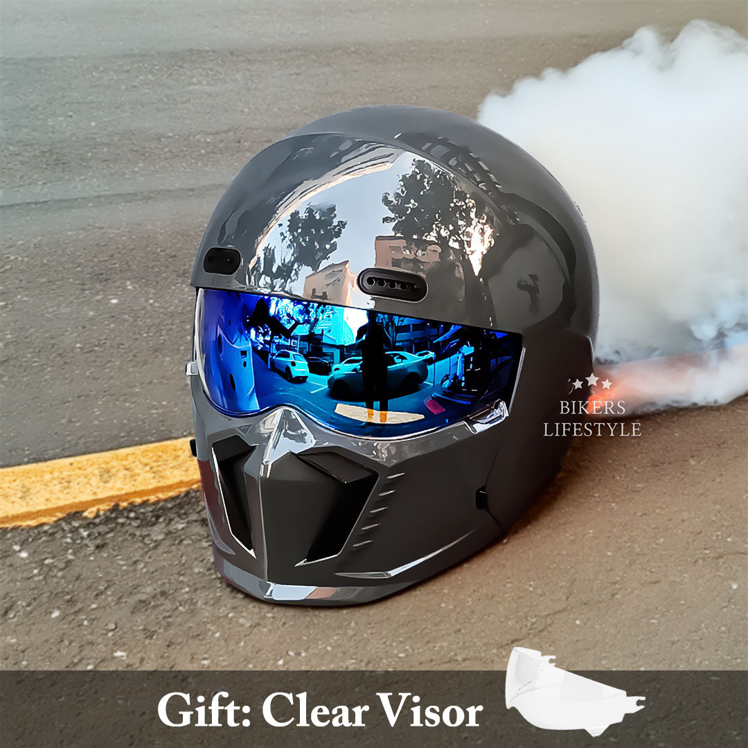 Retro Motorcycle Helmet Stylish ABS Shell EPS Layer