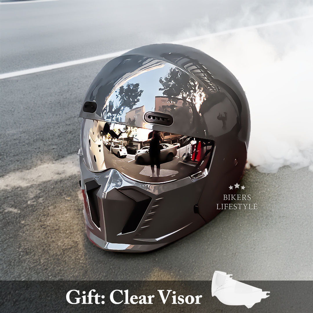 Retro Motorcycle Helmet Stylish ABS Shell EPS Layer
