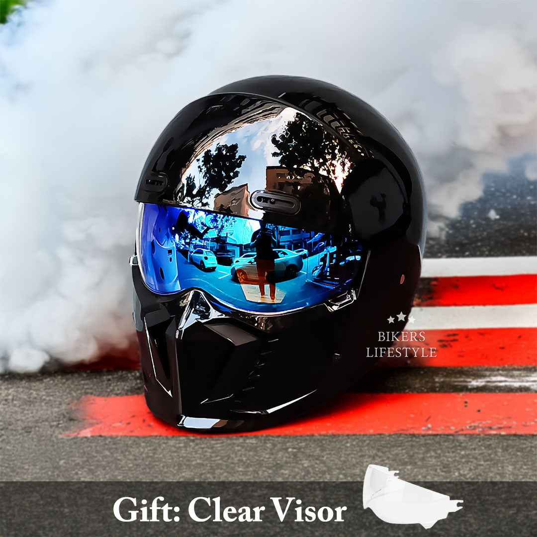 Retro Motorcycle Helmet Stylish ABS Shell EPS Layer