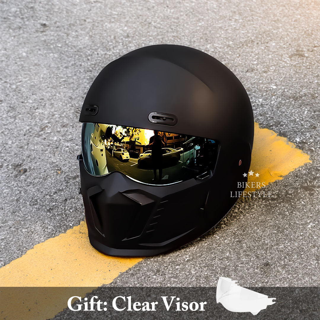 GlideAce – Retro-Inspired Motorcycle Helmet with Timeless Appeal