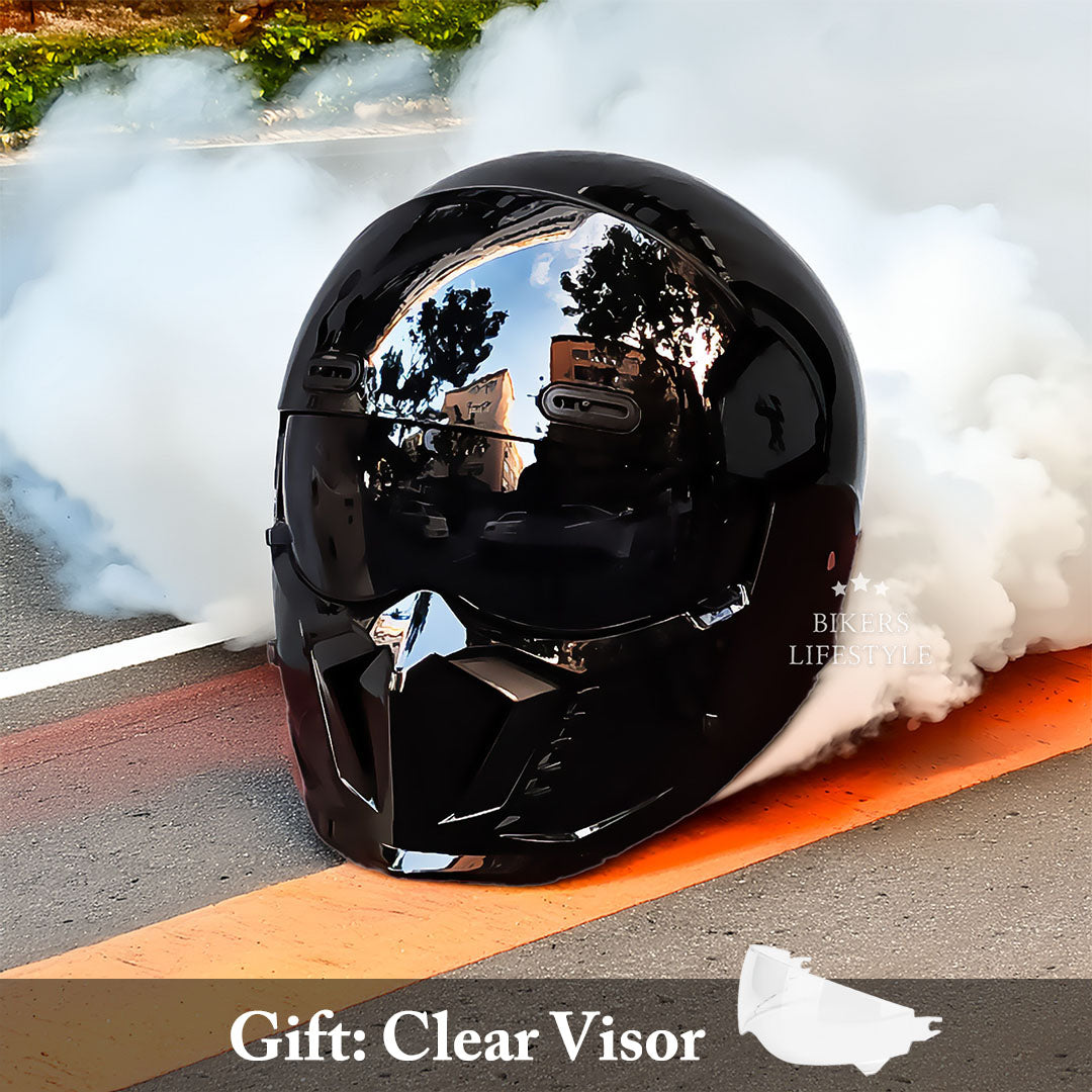 GlideAce – Retro-Inspired Motorcycle Helmet with Timeless Appeal