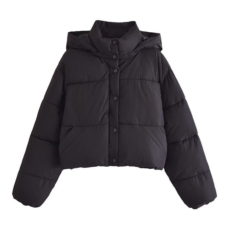 Ruby | Women's Modern Cropped Hooded Puffer Coat for Cold Weather