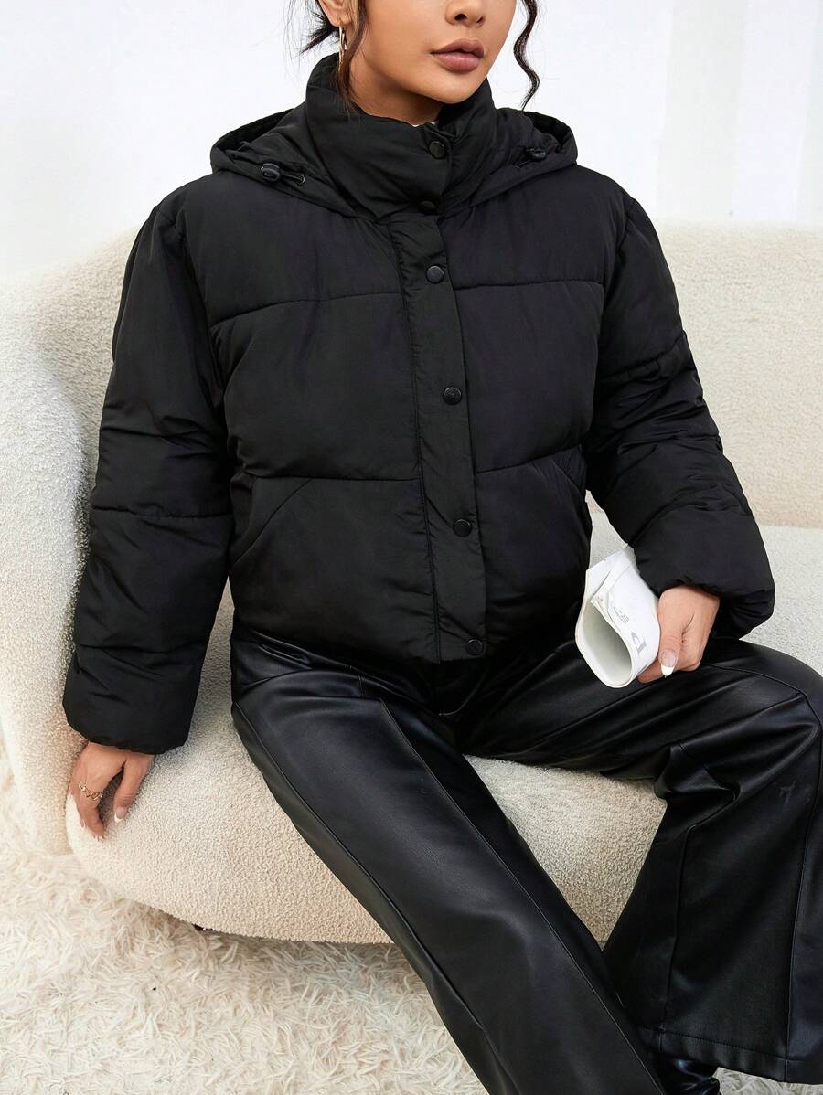 Ruby | Women's Modern Cropped Hooded Puffer Coat for Cold Weather