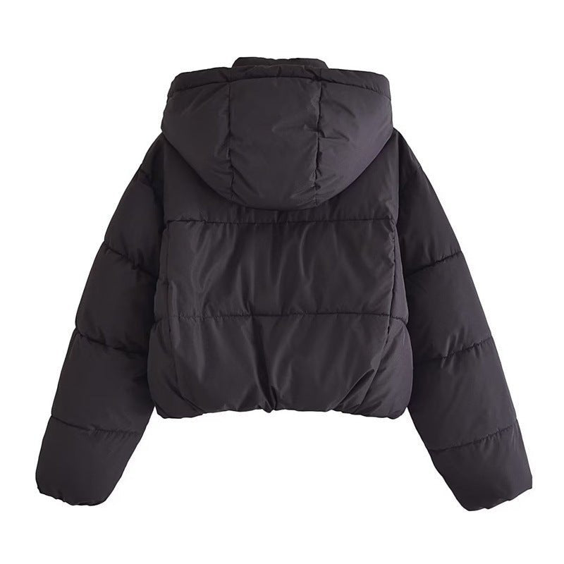 Ruby | Women's Modern Cropped Hooded Puffer Coat for Cold Weather