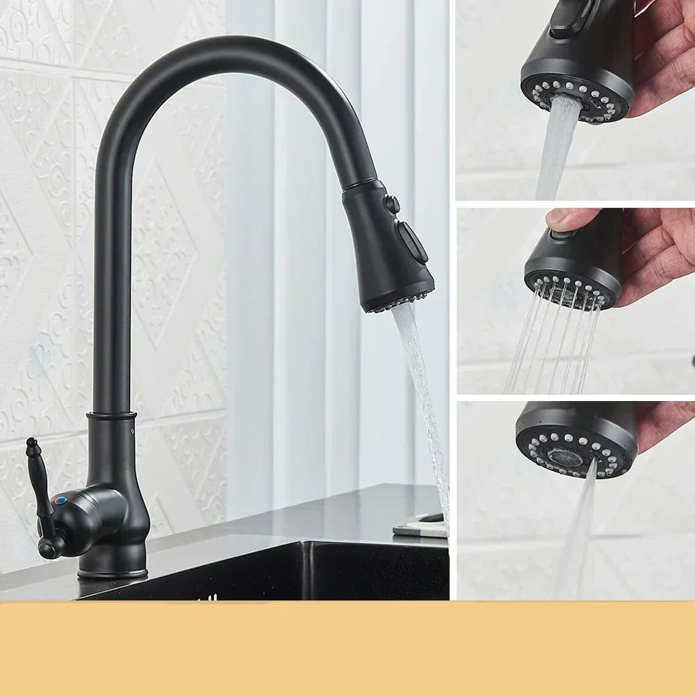 Vintage-Style Kitchen Faucet – Durable Brass Construction with Classic Look