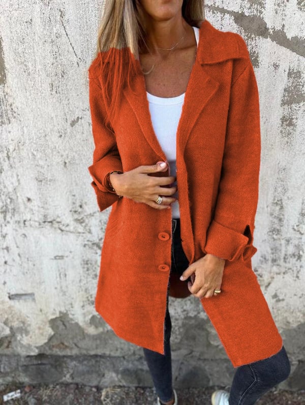 Mireille | Elegant Women's Long Coat – Wool Blend Design with Lasting Charm