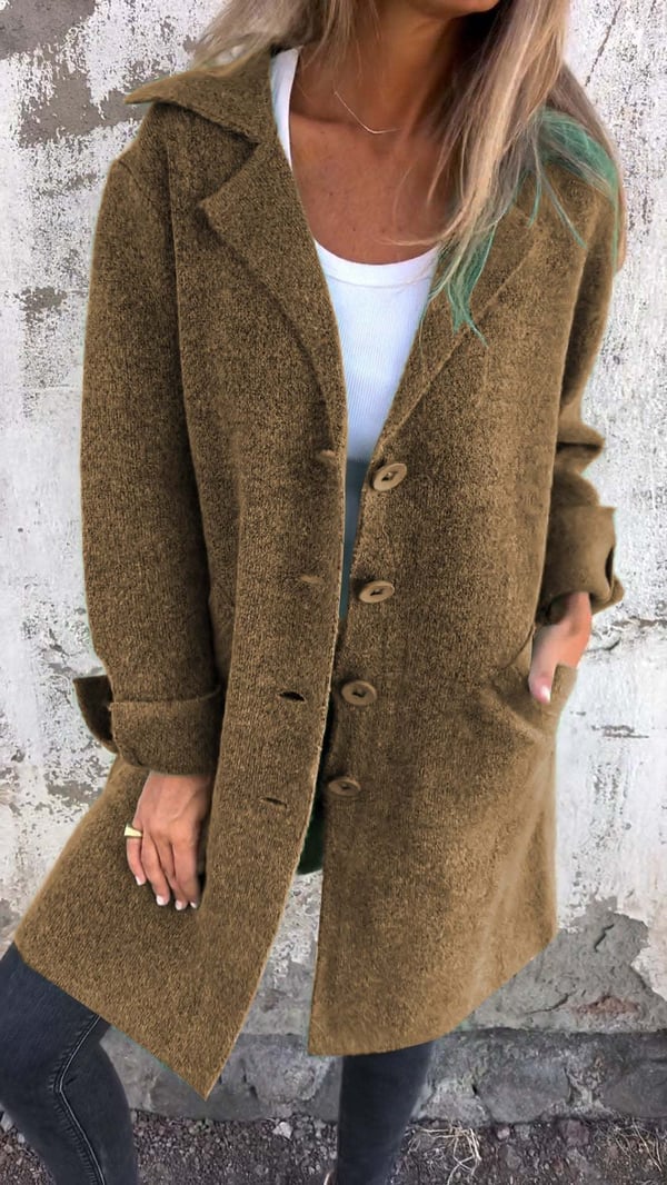 Mireille | Elegant Women's Long Coat – Wool Blend Design with Lasting Charm