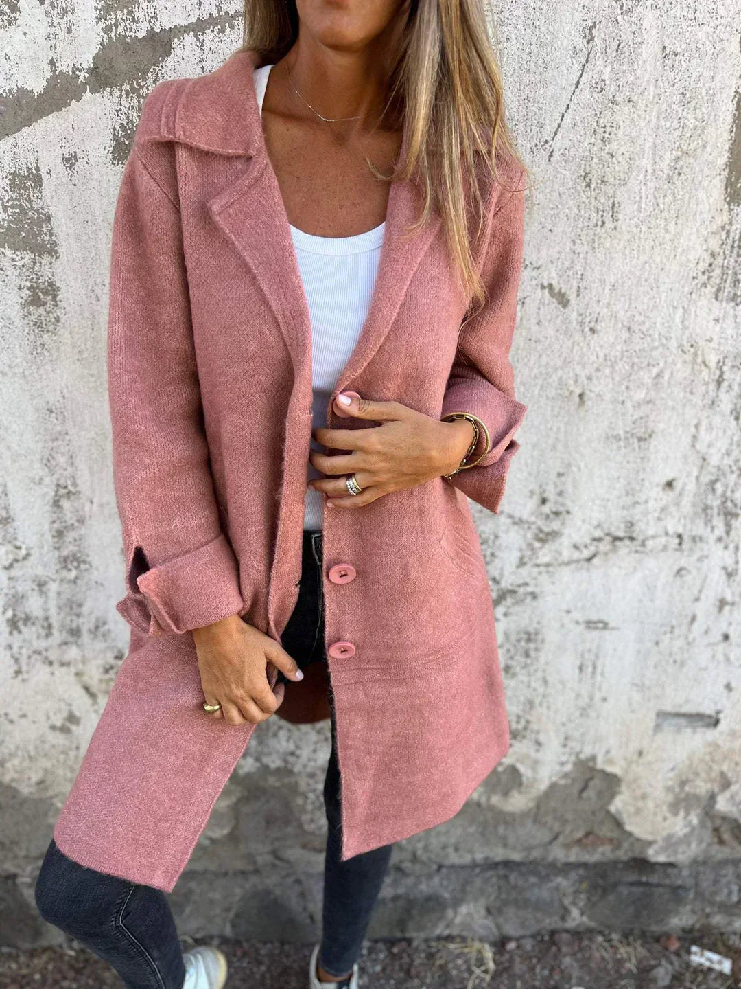 Mireille | Elegant Women's Long Coat – Wool Blend Design with Lasting Charm