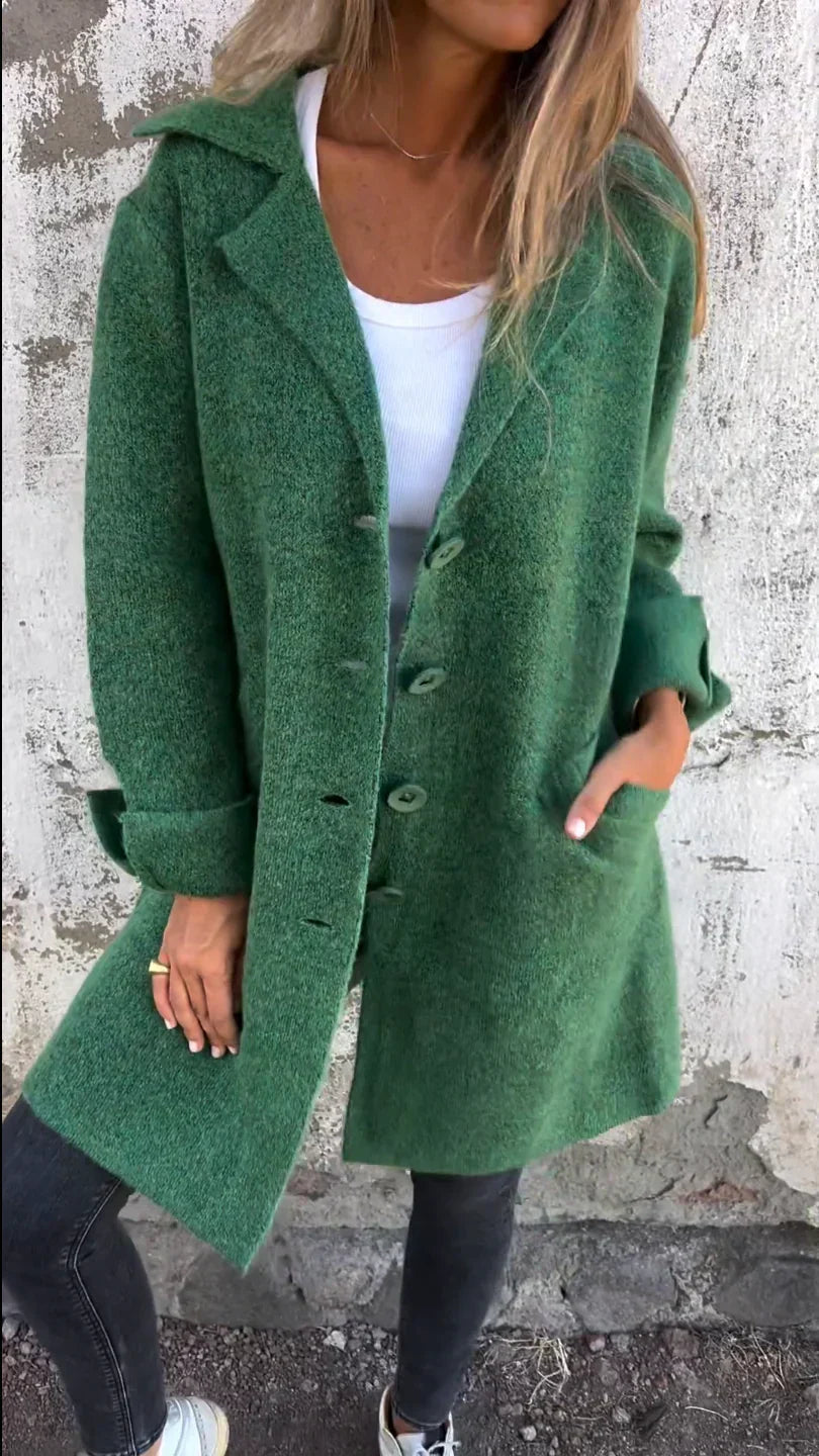 Mireille | Elegant Women's Long Coat – Wool Blend Design with Lasting Charm