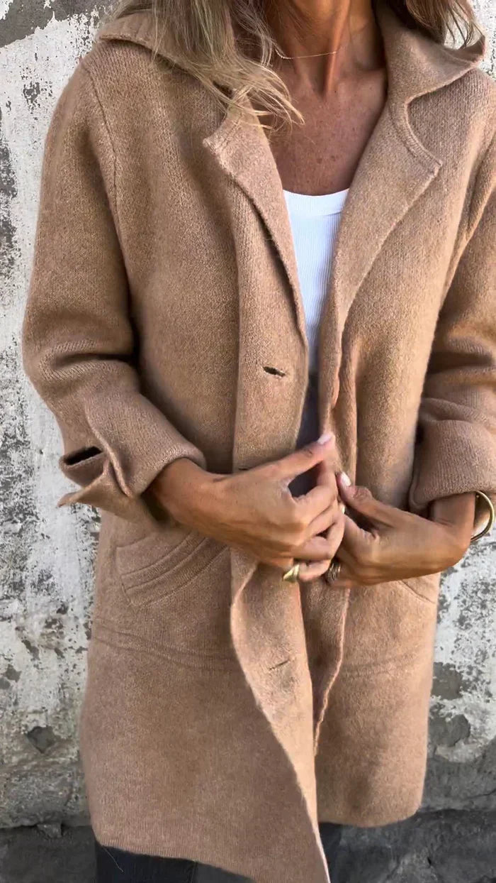 Mireille | Elegant Women's Long Coat – Wool Blend Design with Lasting Charm