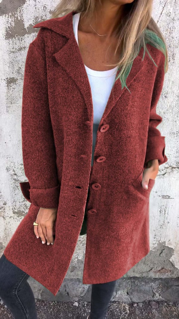 Mireille | Elegant Women's Long Coat – Wool Blend Design with Lasting Charm