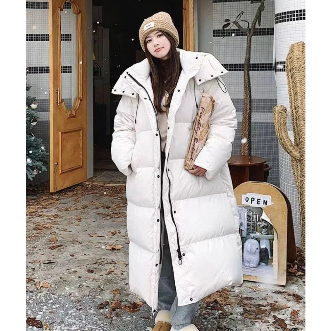 Savannah | Cozy Women’s Long Winter Hooded Puffer Jacket for Cold Days