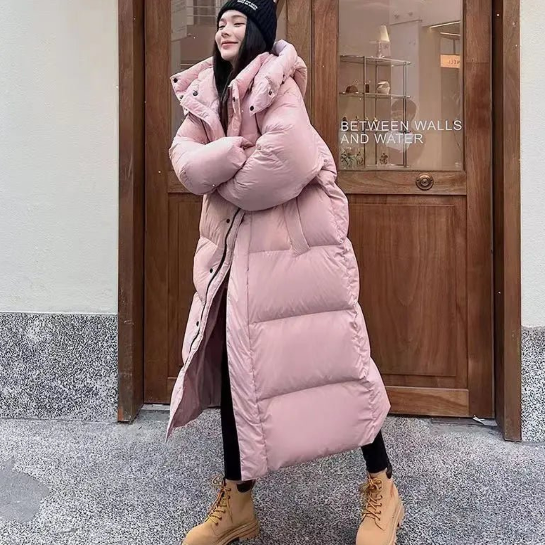 Savannah | Cozy Women’s Long Winter Hooded Puffer Jacket for Cold Days